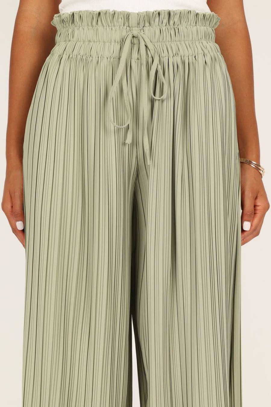 Clothing * | Petal & Pup Online Jayden Pleated Pant Green