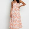 Dresses * | Petal & Pup Good Quality Tawo Dress Orange Floral