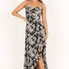 Clothing * | Petal & Pup Official Charmaine Maxi Dress Black Floral