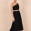 Clothing * | Petal & Pup Online Kennedy One Shoulder Two Piece Set Black