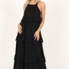 Dresses * | Petal & Pup Outlet Sale Priscilla Ruffle Maxi Dress Black