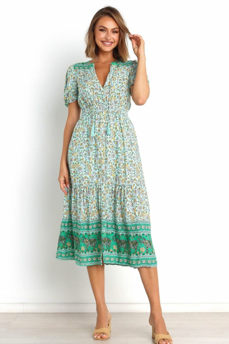 Dresses * | Petal & Pup Cheap Online Leighton Dress Green