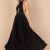 Clothing * | Petal & Pup Good Quality Elle Halter Neck Maxi Dress Black