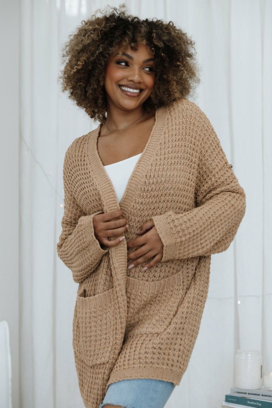 Clothing * | Petal & Pup Outlet Sale Leyonie Cardigan Tan