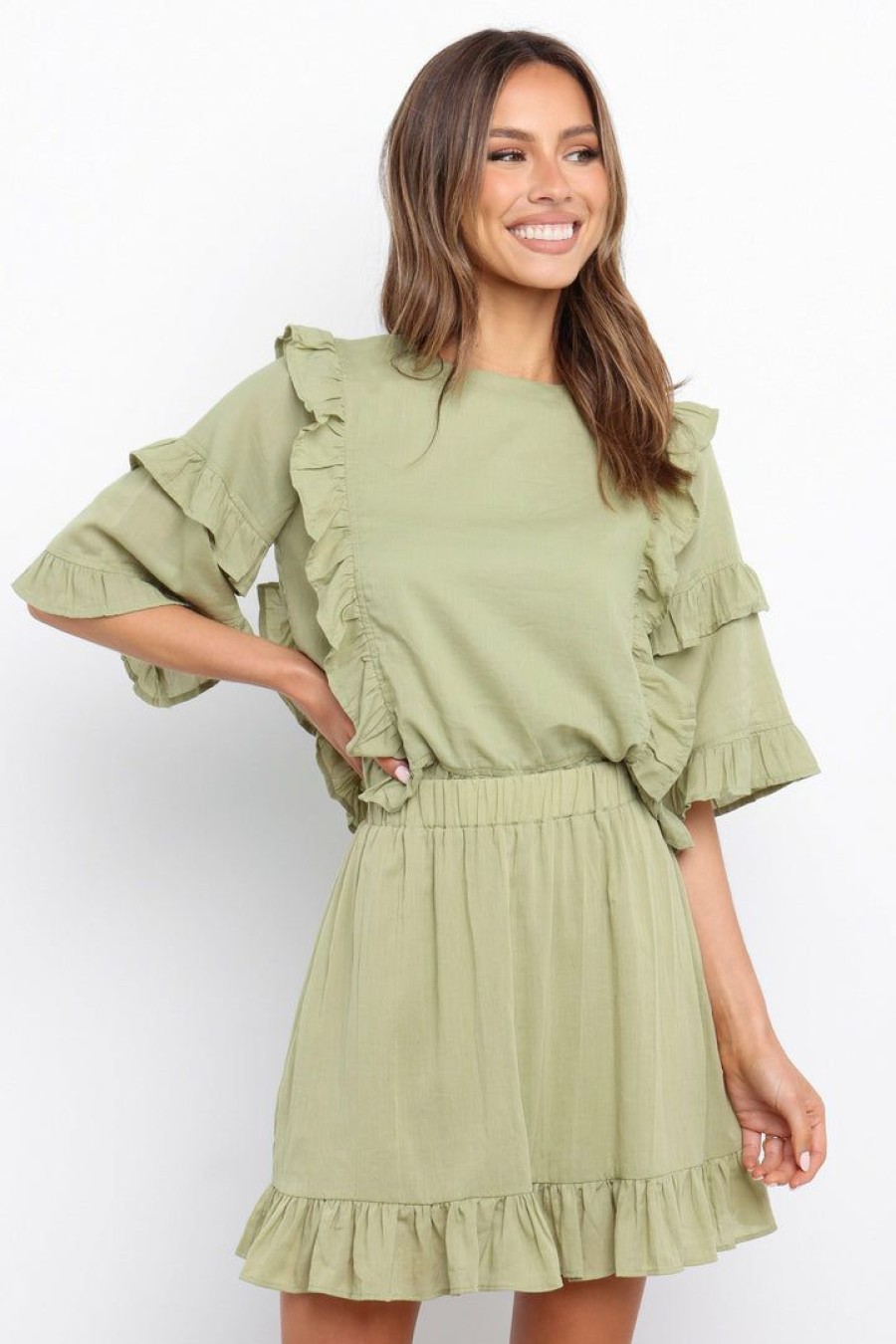 Clothing * | Petal & Pup Outlet Sale Alessia Skirt Green