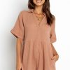 Clothing * | Petal & Pup Hot Sale Winny Romper Mocha