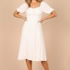 Dresses * | Petal & Pup Best Quality Tuilly Midi Dress White