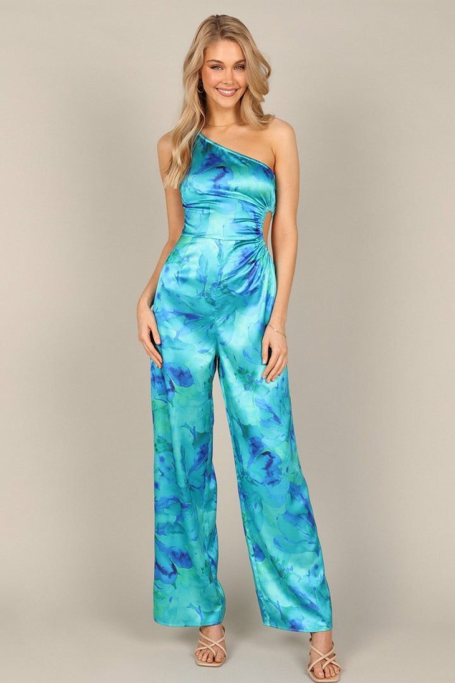 Clothing * | Petal & Pup Cheap Online Florina Jumpsuit Blue/Green