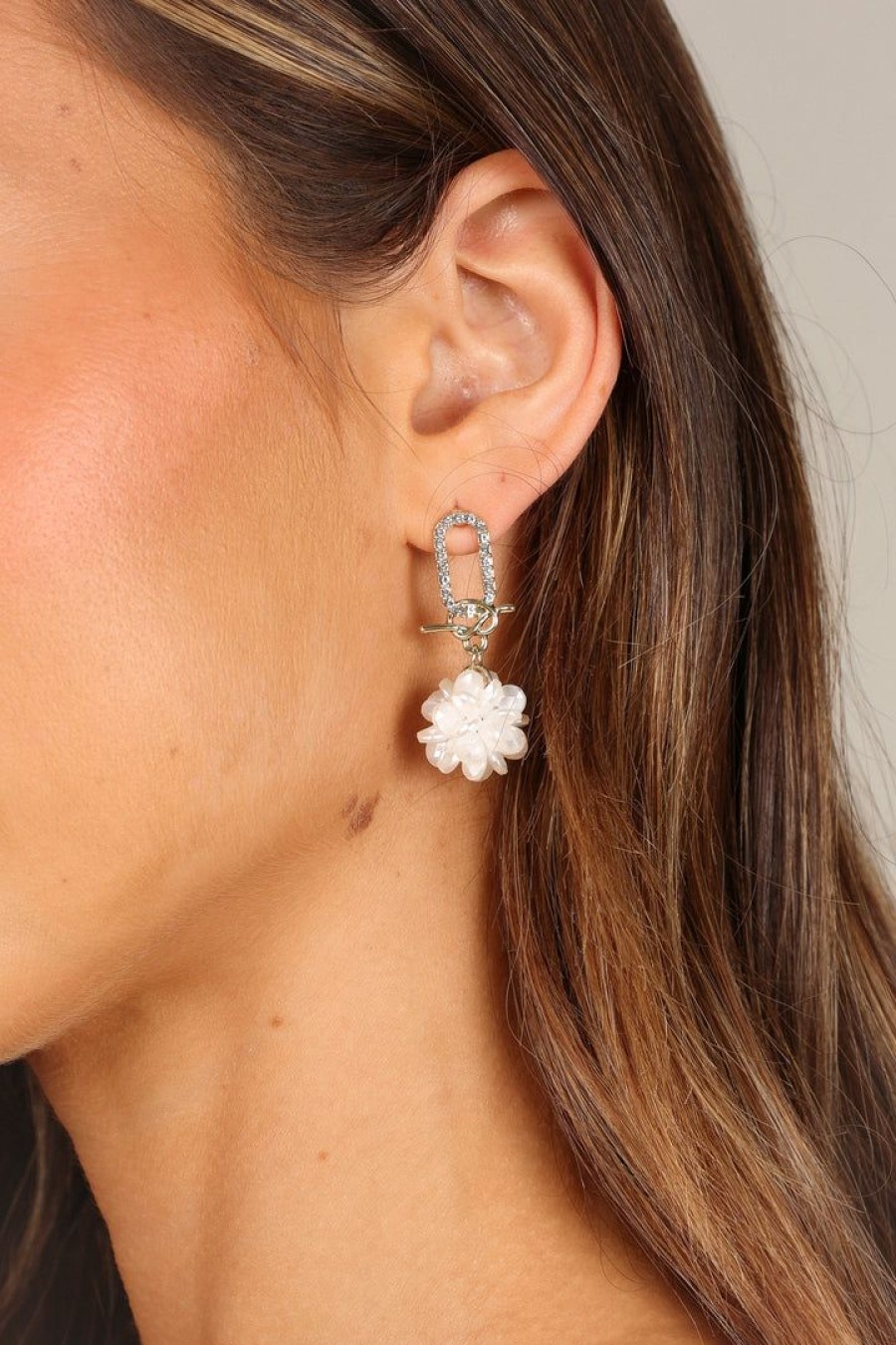 Shoes & Accessories * | Petal & Pup Online Monique Floral Statement Earrings Gold