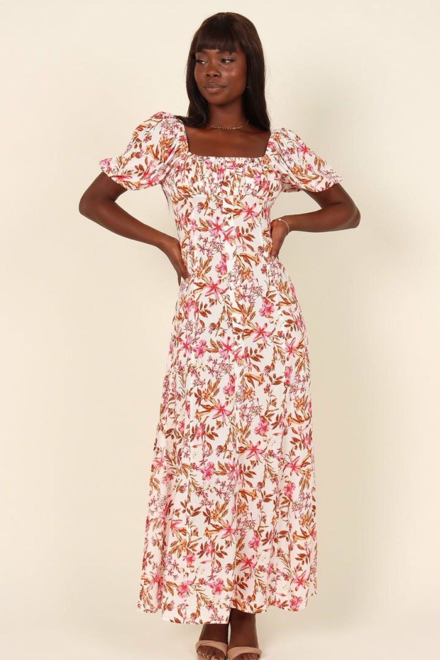 Dresses * | Petal & Pup Online Alani Dress White Floral