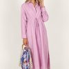 Dresses * | Petal & Pup Cheap Online Milly Long Sleeve Maxi Dress Lilac