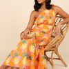 Dresses * | Petal & Pup Exquisite Gifts Kiari One Shoulder Dress Orange