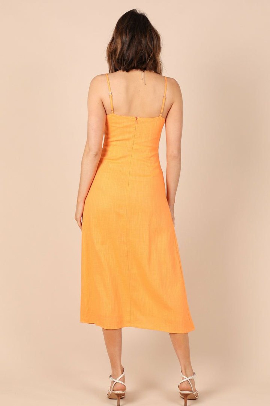 Clothing * | Petal & Pup Good Quality Krystal Midi Dress Tangerine