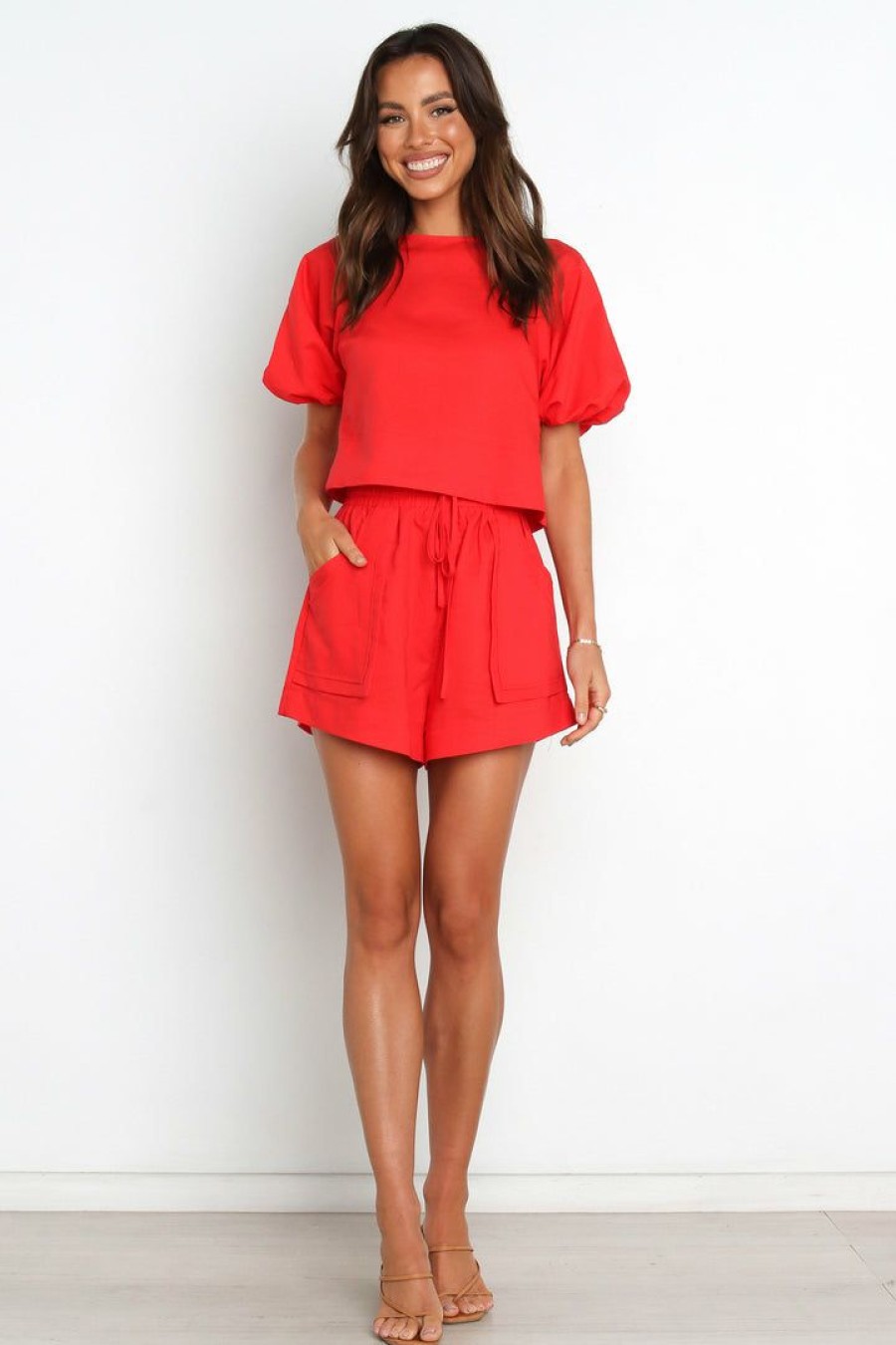 Clothing * | Petal & Pup Typical Style Chelsey Set Red