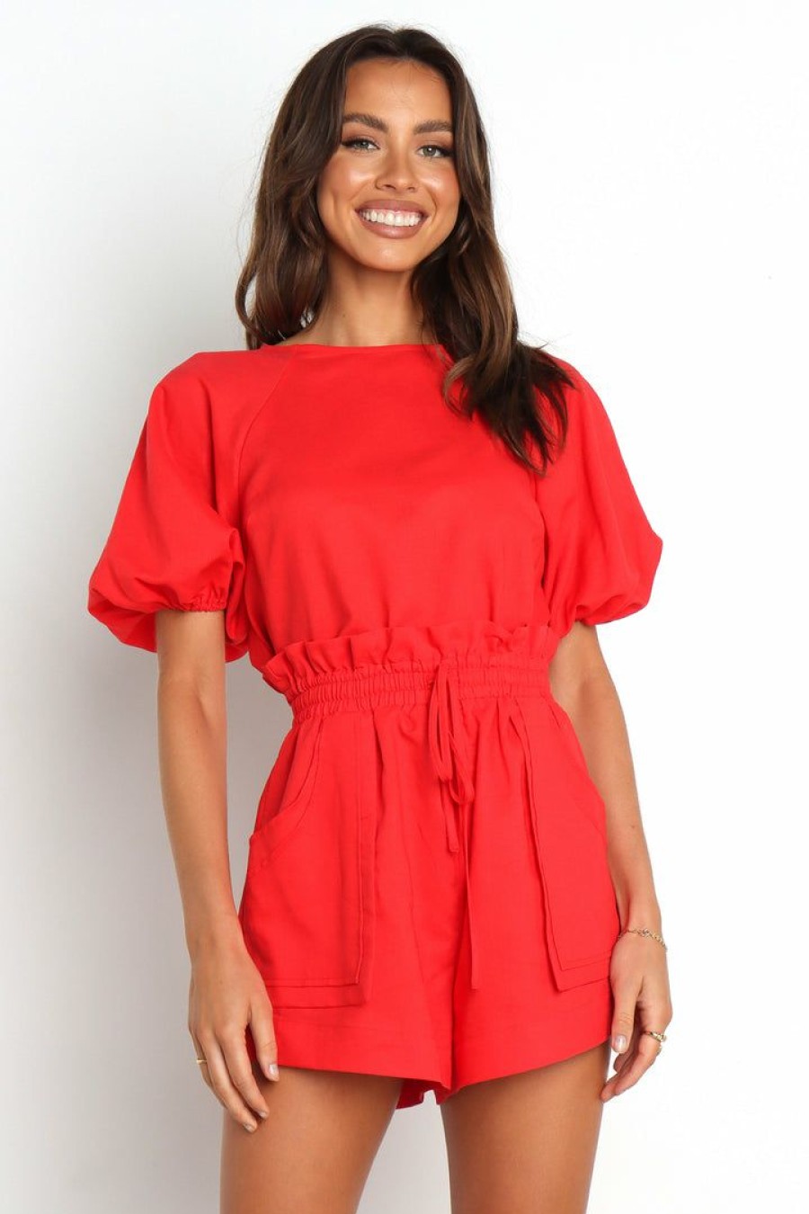 Clothing * | Petal & Pup Typical Style Chelsey Set Red