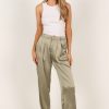 Clothing * | Petal & Pup Outlet Sale Andy Satin Jogger Pant Green