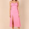 Clothing * | Petal & Pup Hot Sale Krystal Midi Dress Hot Pink