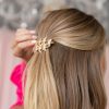 Shoes & Accessories * | Petal & Pup Exquisite Gifts Celeste Embellished Hairclip Gold