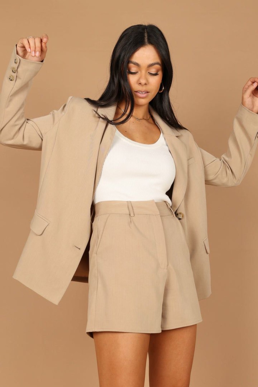 Clothing * | Petal & Pup Online Rikki Two Piece Blazer Set Sand