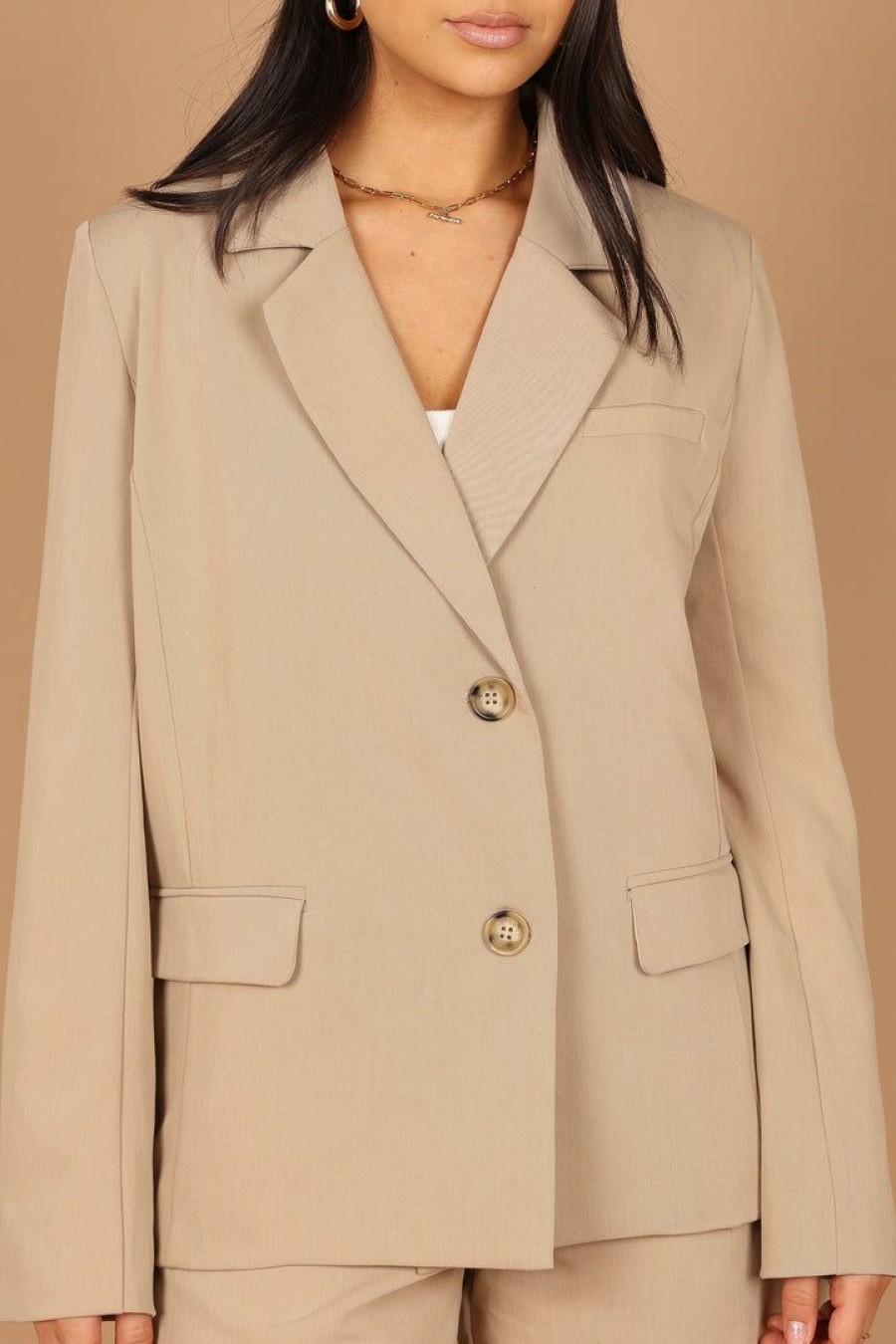 Clothing * | Petal & Pup Online Rikki Two Piece Blazer Set Sand