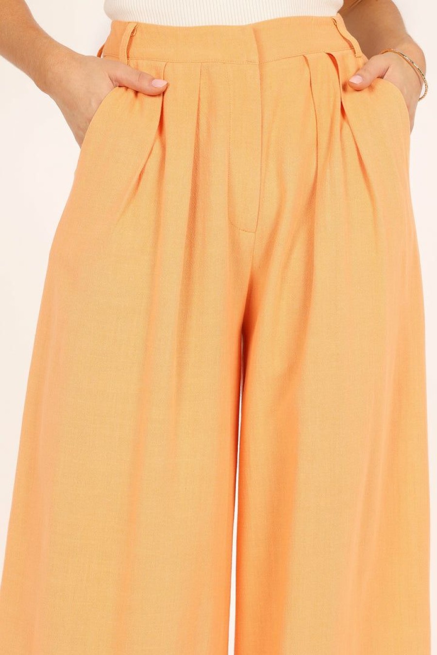 Clothing * | Petal & Pup Best Sellers Felix Wide Leg Pants Orange