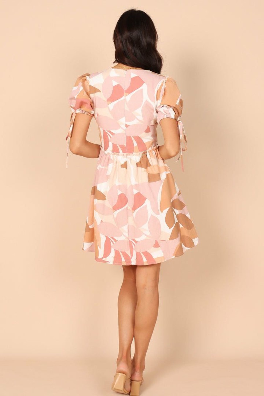 Dresses * | Petal & Pup Online Avery Dress Leaf Print