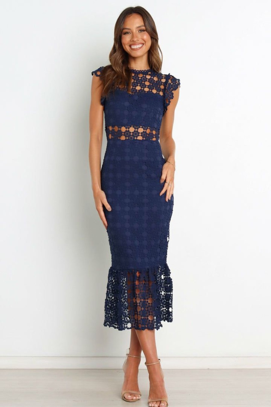 Clothing * | Petal & Pup Hot Sell Lauren Dress Navy