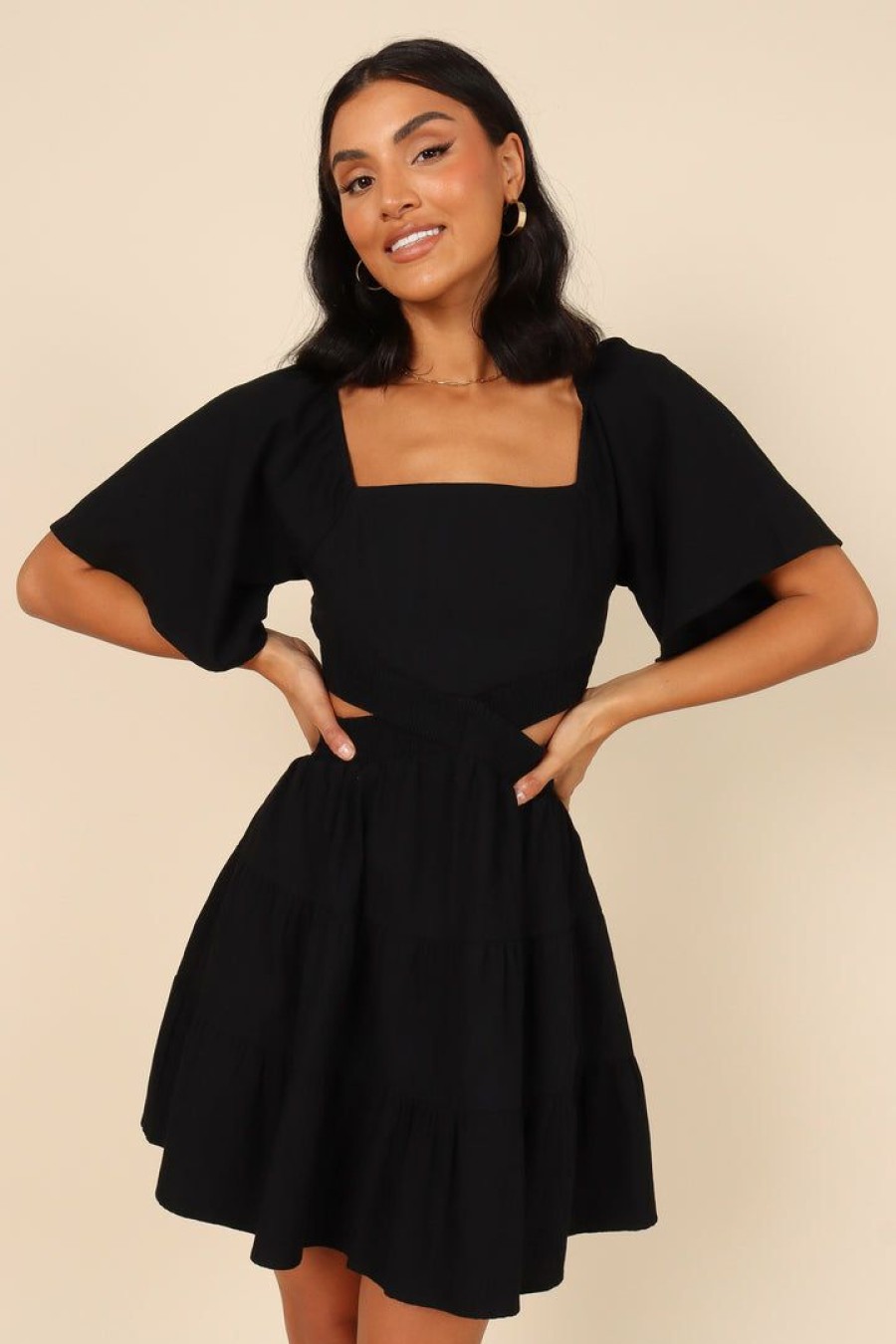 Clothing * | Petal & Pup Best Sellers Jordyn Cut Out Mini Dress Black