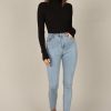 Clothing * | Petal & Pup Exquisite Gifts Alyssa Jeans Mid Blue Wash