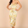 Dresses * | Petal & Pup Hot Sell Ville Pleated Midi Dress Multi Floral