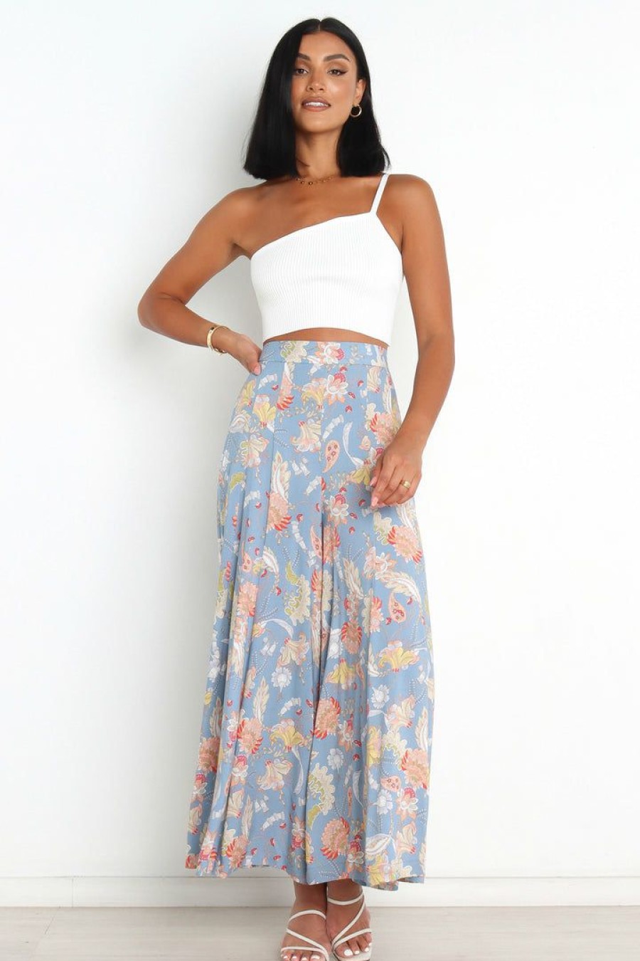 Clothing * | Petal & Pup Typical Style Bonney Pants Blue Floral