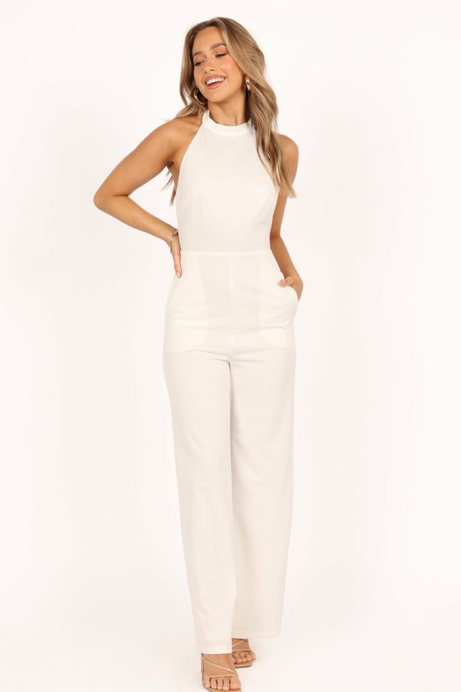 Clothing * | Petal & Pup Exquisite Gifts Clara Bow Jumpsuit White