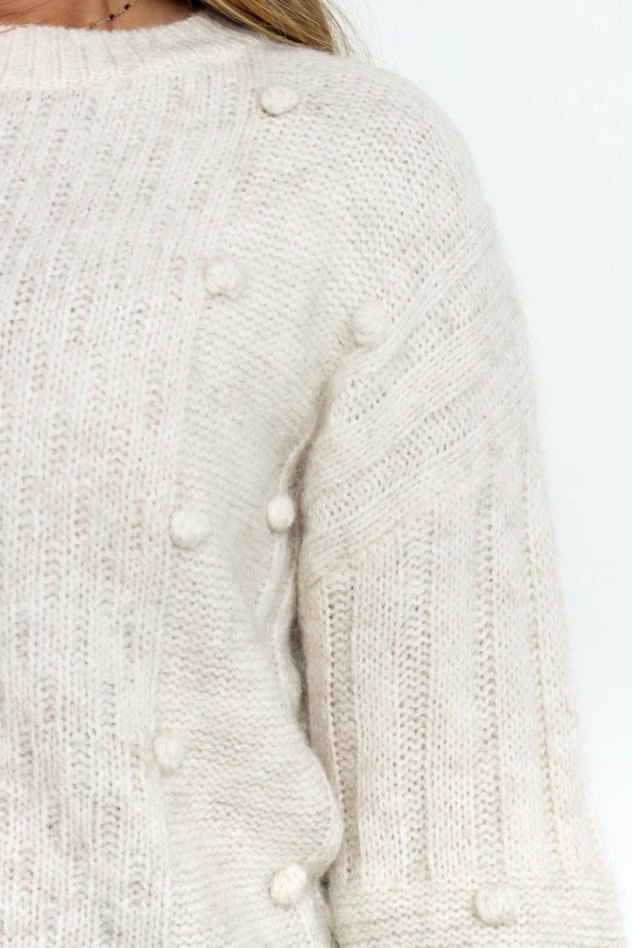 Clothing * | Petal & Pup Hot Sale Pipsa Knit Sweater White