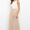 Clothing * | Petal & Pup Best Sellers Gimmie Pants Tan Gingham